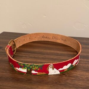 Diane Weiss custom made hand painted belt. Cocker Spaniel